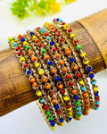Indian Style Antique Multi Bangles Set for Women – Fancy Traditional Chooriyan Set