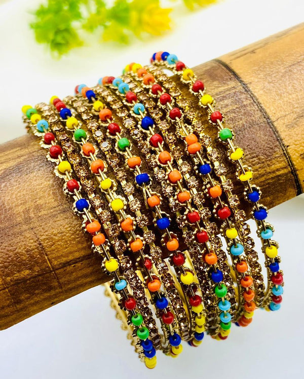Indian Style Antique Multi Bangles Set for Women – Fancy Traditional Chooriyan Set