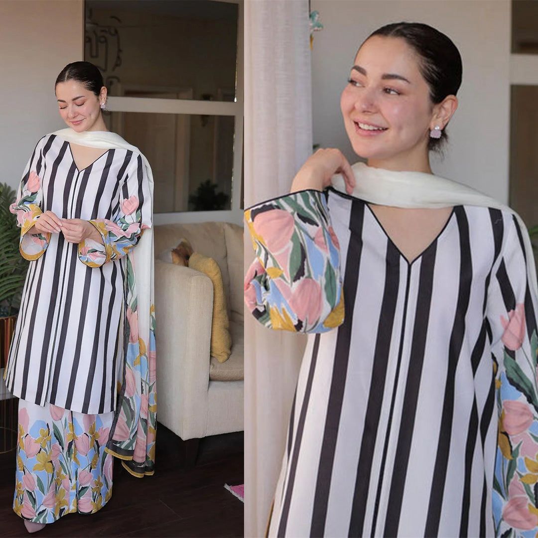 Digital Printed Doria Lawn Suit – Premium Summer Ready Stitched Dress for Women (Flyper Style)
