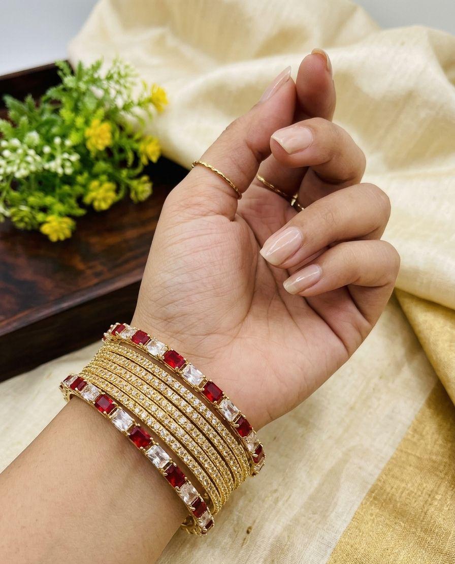 Gold Plated Full Zircon Choriyan Set for Women