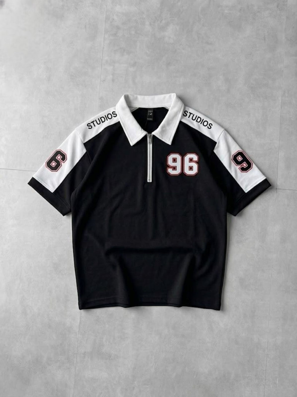 96 Front back  Embosed Printed  Zip Polo
