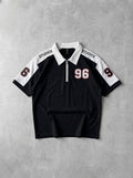 96 Front back  Embosed Printed  Zip Polo