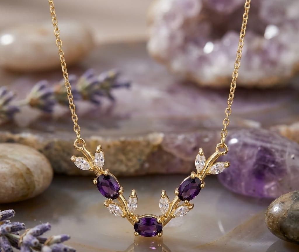 Tulip Necklace – Elegant Gemstone Pendant for Girls & Women | Comes in Beautiful Gift Box