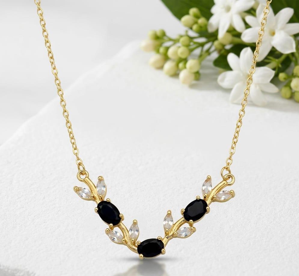 Tulip Necklace – Elegant Gemstone Pendant for Girls & Women | Comes in Beautiful Gift Box