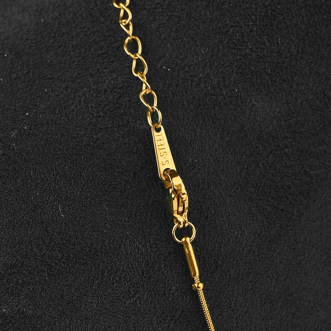 Gold Heart Stainless Steel Pendant Necklace for Women