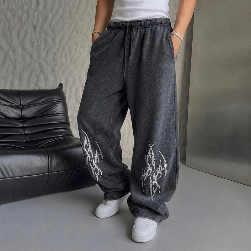 Tribal Printed Baggy Trousers – Cotton Terry | HUMRAAZ WEAR