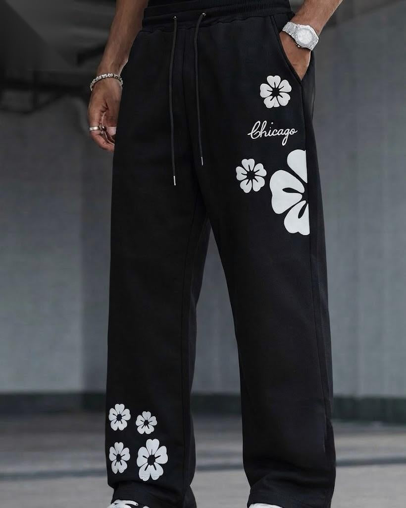 Chicago Printed Baggy Trousers – Humraaz Premium Cotton Terry